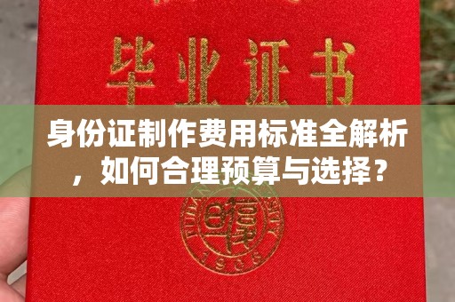 独山子身份证制作费用标准全解析，如何合理预算与选择？